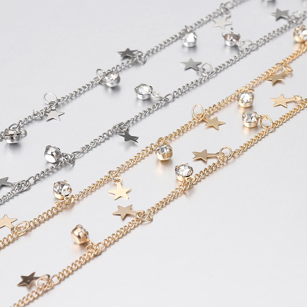 2Meters 1Meter Crystal Charms Copper Chain Star Pendants Chains for Jewelry Making DIY Necklace Bracelet Wholesale Supplies