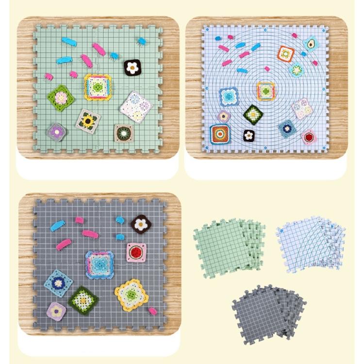 9Pcs Knitting Blocking Mat 12x12Inch Knit Blocking Foam Board For Granny Square Making Crochet Yarns Crafting Project