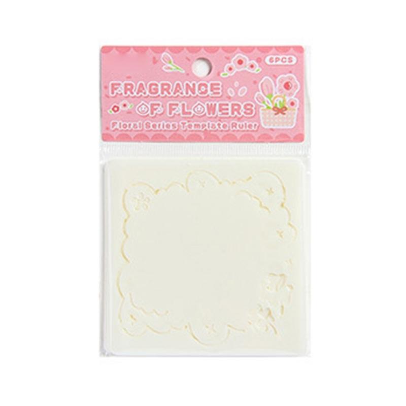 

6 Pcs Flower Stencils for Painting Hollow Out Floral Stencils Reusable Scrapbook Journal Stencils Drawing Stencils