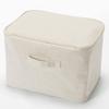 MUJI Soft 37cm x 26cm x 26cm Polyester with Item Number 12428909 Box, Medium, (W) (D) (H), Linen, Rectangular, Lid,