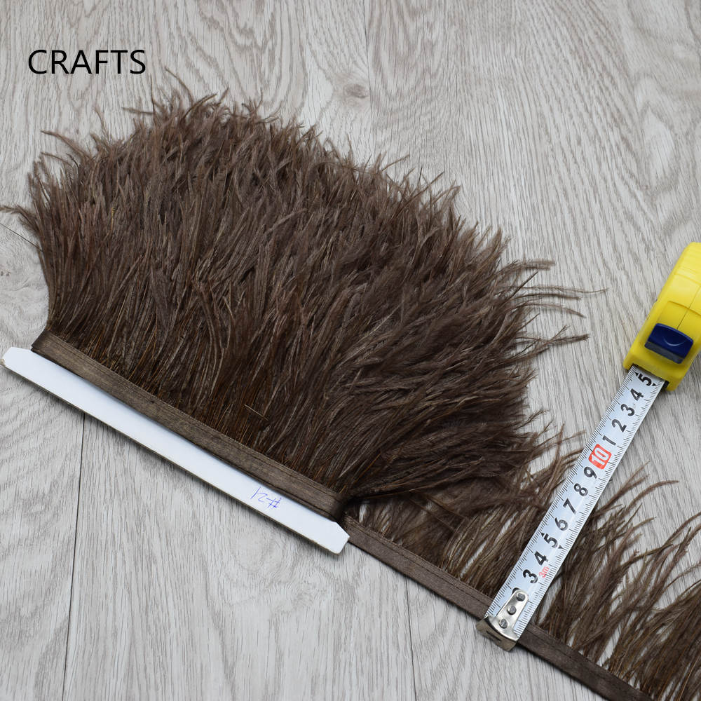 Feather2023 hot! Fluffy and beautiful 5-10M long ostrich hair feather trim cloth sideband 8-10cm wide / DIY sewing clothing accessories