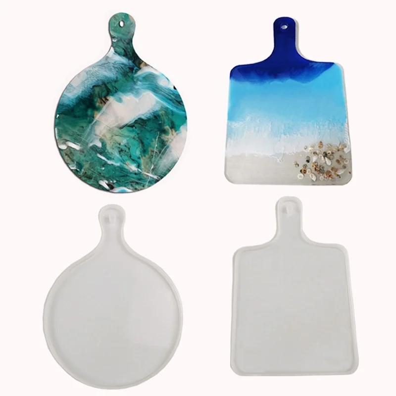 DIY Hand Handle Tray Mold Crystal Epoxy Mold Compote Coaster Japanese Dinner Plate Silicone Resin Compote