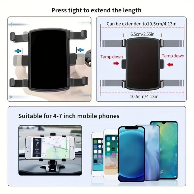 Car-mounted Mobile Phone Holder,360° Rotating and Folding Snap Fastener,dashboard Rearview Mirror Navigation Mobile Phone Holder