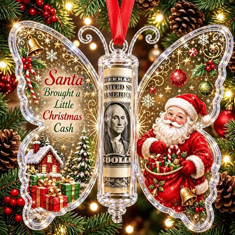 Christmas Cash Gift Ornament Money Holader Hanging Ornament Christmas Tree Pendants Xmas Tree Accessories New Year Gift