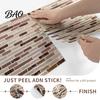 Flexible PET Wall Tiles 3D Gel Faux Mosaic Stickers, Easy Peel & Stick Backsplash Tile Oil-proof Decals for Stove Vintage Brick Wallpaper Kitchen,