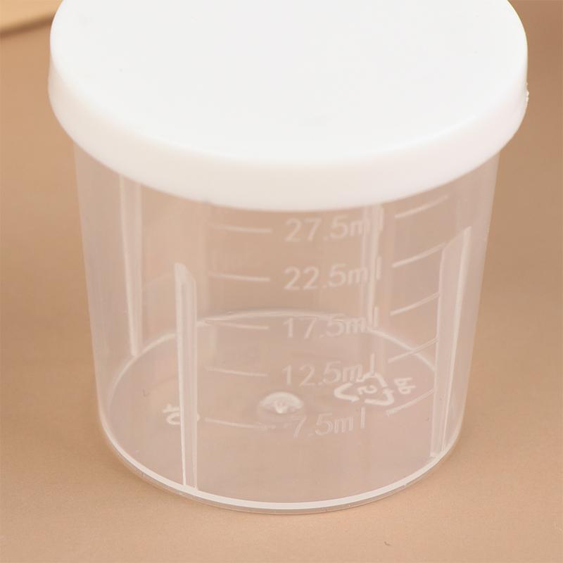 10Pcs/Set 20/30/50/100Ml Clear Liquid Pill Measuring Cups With Lids Travel Pill Organizer Cup Container For Liquid Medicine