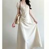 Bubble sleeve French gentle wind dress women's summer new style temperament thin first love long skirt