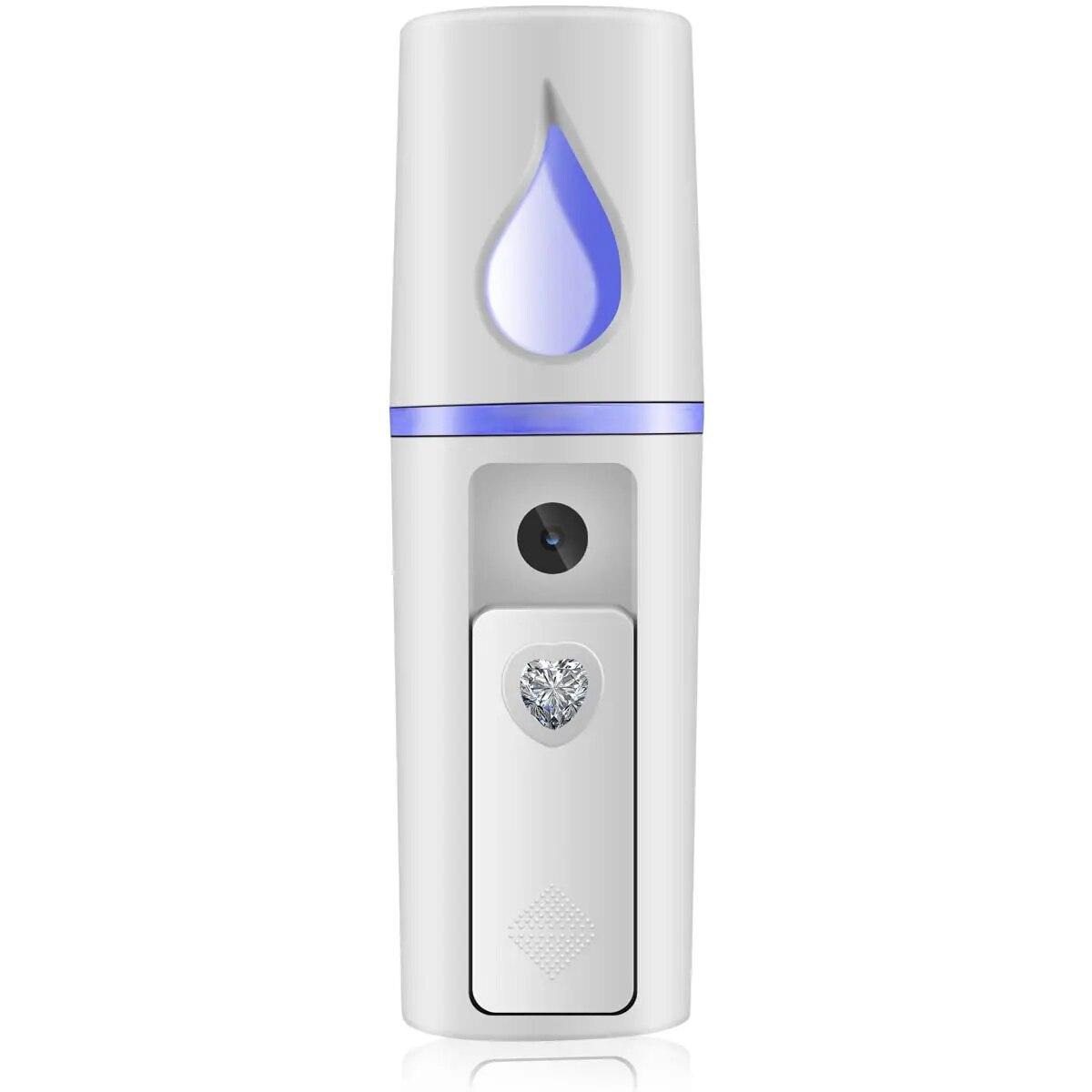 Нано-паровой аппарат для лица Mist Spray Eyelash Extensions Cleaning Pores Water SPA Увлажняющий увлажняющий распылитель для лица USB-зарядка белый