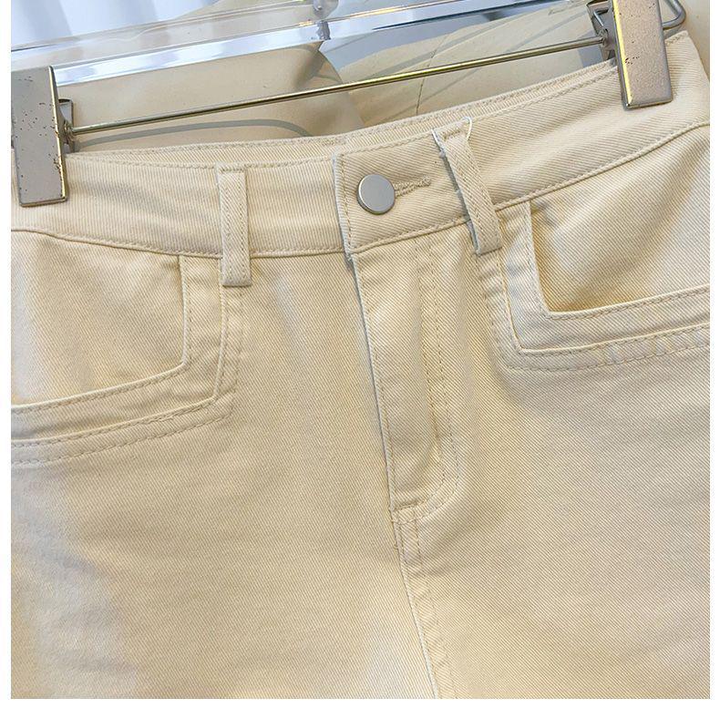 Women's Fleece-Lined Wide-Leg Pants: Solid Color, New Autumn/Winter Straight-Leg Petite Jeans.