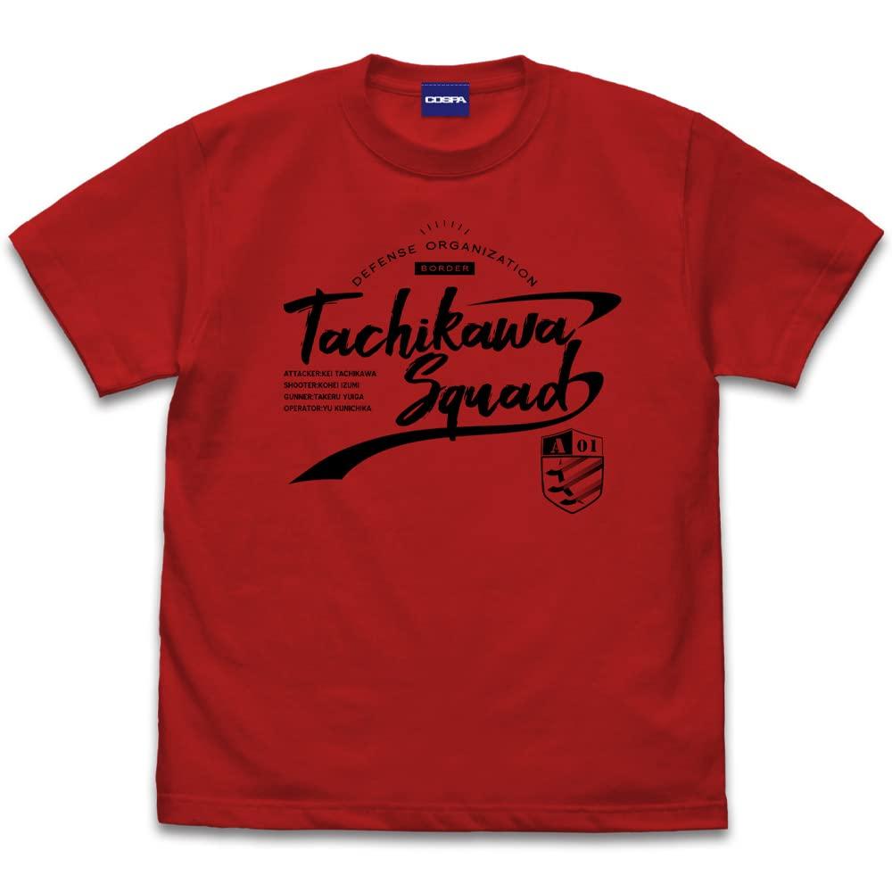 

Cospa World Trigger RED XL size [Official] Tachikawa-tai T-shirt червоний