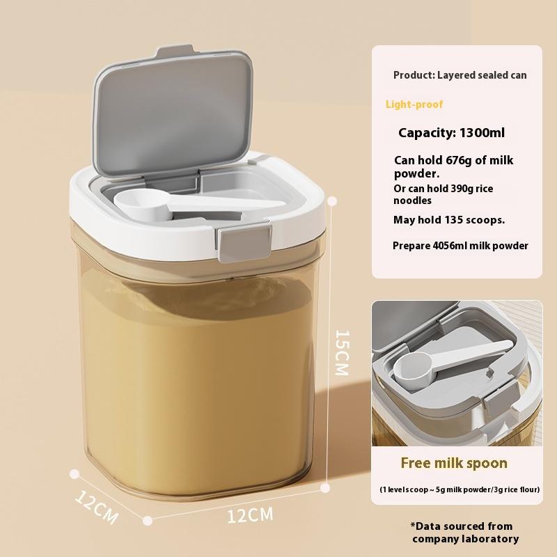 800/1300/1800 Ml Airtight Milk Powder Container Milk Storage Container Milk Powder Storage Box Food Storage With Spoon