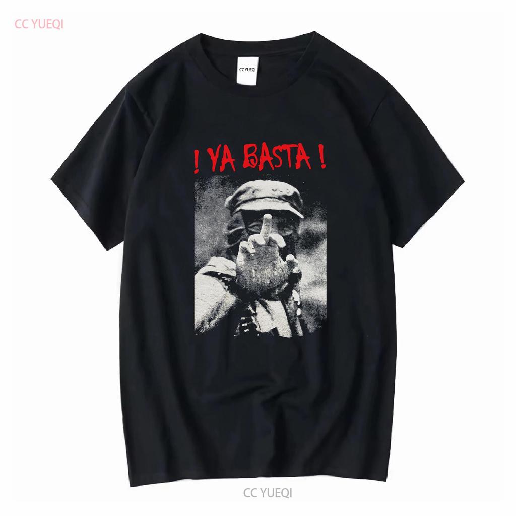 Nové Vzácné Ya Basta Subcomandante Marcos EZLN Emiliano Zapata Retro Tričko Vintage Styl dlouhý nebo krátký rukáv vintage Vyprané