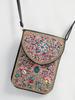 Bohemian Theme Pu Handbag With Magnetic Flap And Floral Accents For Daily Outings