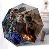 Survival Post-Apocalyptic World Folding umbrella Umbrella 8 paraphenoid bones Three folds travel Sun umbrella