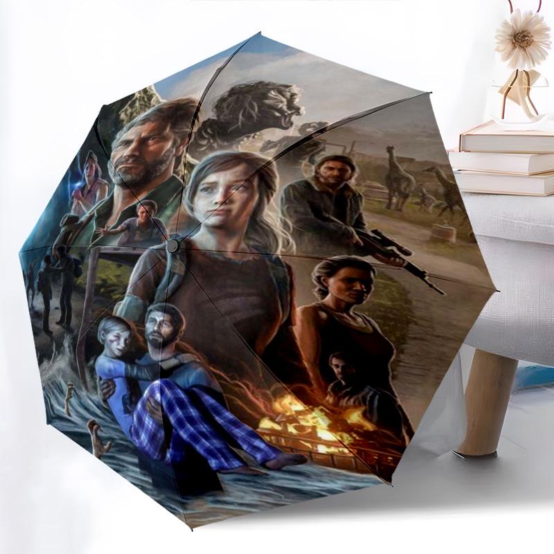Survival Post-Apocalyptic World Folding umbrella Umbrella 8 paraphenoid bones Three folds travel Sun umbrella
