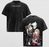T-shirt Unisex Cotone Manica Corta Oversize Lavata Retrò con Stampa Grafica Asuna di Sword Art Online