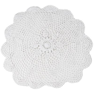 Modern Lace Embroidery Tablecloth Round Hollow-out Tea Table Cloth Cover Mat Placemat Kitchen Party Home Dining Wedding Decor