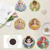 DIY Diamond Painting Refrigerator Magnets, Disney Princess Theme, Cross-stitch Round Diamond Handicraft Home Decoration Gift