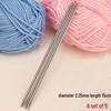Short Stainless Steel Double-Pointed Needles for Knitting Scarves, Dolls, and Socks