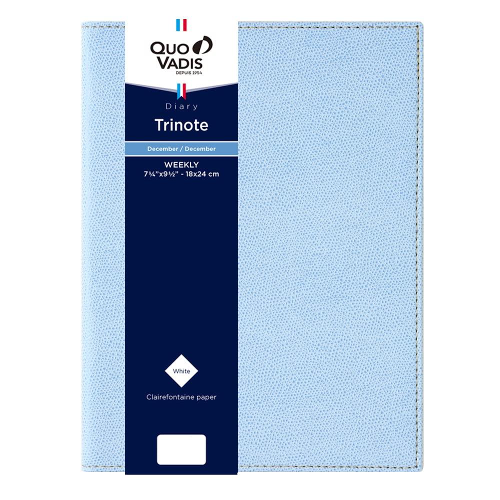 Quo Vadis 2025 Edition Trinote/Club Planner Diary (Weekly Vertical, Starting December 2024, B5 Variant, 18x24cm), Sky Blue (qv04802sb)