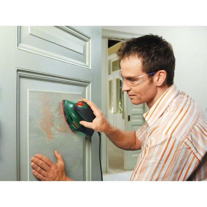 Ponceuse multi bosch - psm 100 a (livrée dans un coffret en plastique avec 3 feuilles abrasives g80, g120 et g160)
