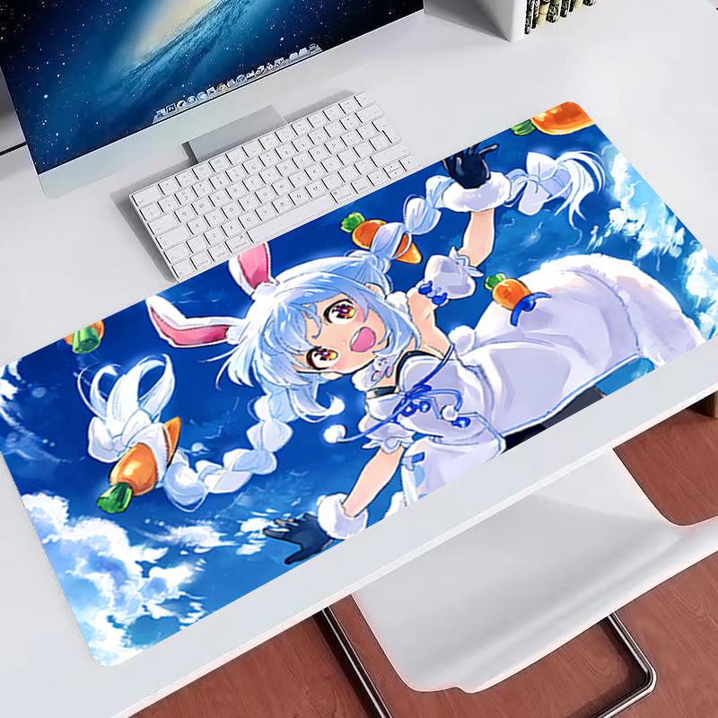 Large Gaming Mouse Pad Pc Computer Accessories Hololive Usada Pekora Kawaii Desk Mat Nonslip Anime Mousepad Gamer Keyboard Pad