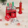 Nordic Style Christmas Decor Countdown Blocks, Desktop Advent Calendar with Movable Season Home Days Until Xmas Ornament for Office Gift Kids