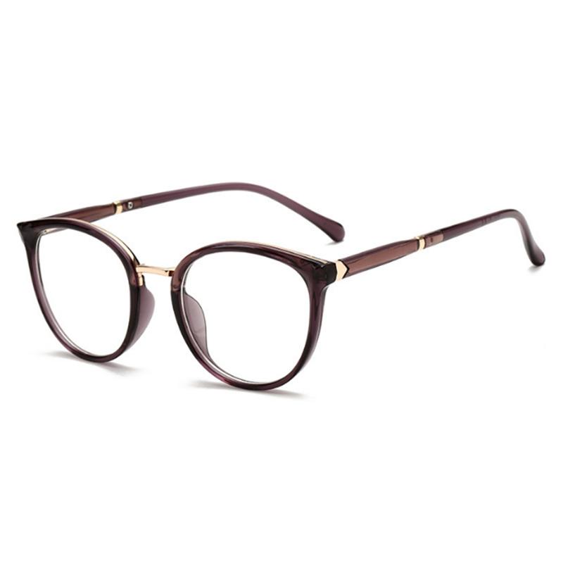 

Spring Leg Anti-Blue Light Oval Prescription Eyeglasses Women Cat Eye Short-Sight Eyewear Diopter 0 -0.5 -0.75 -1.0 To -6.0 0