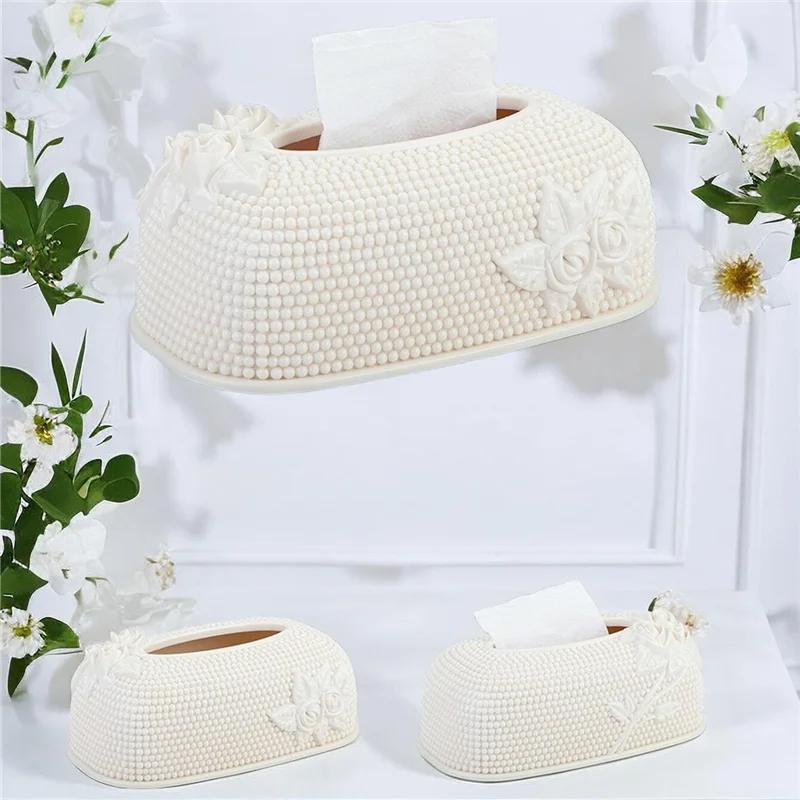 Luxury European Rose Carved Tissue Box Holder,electroplated Tissue Box Suitable Fordining Tables,living Rooms,bedrooms,kitchens