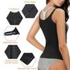 Women Waist Trainer Corset Tummy Control Shapewear Sweat Zipper Vest Slimming Body Shaper Sauna Suit Workout Cincher Tank Top with Adjustable Straps