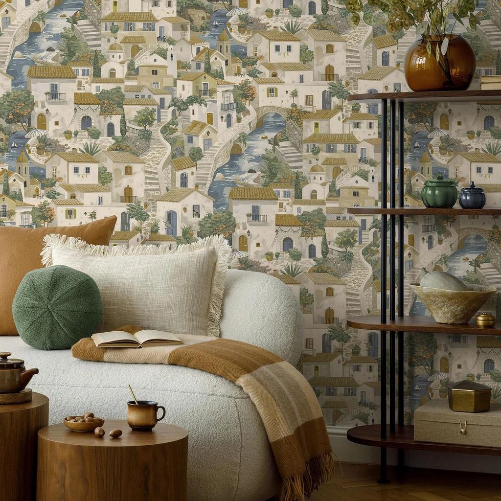 Holden Décor Italian Buildings Textured Wallpaper