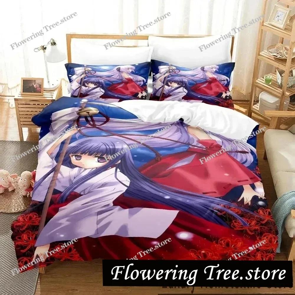 Anime Higurashi When They Cry Ložní souprava 3D Povlak na přikrývku Ložní souprava Povlak na přikrývku Povlak na polštář Přikrývka king Queen Size Chlapci Dospělí