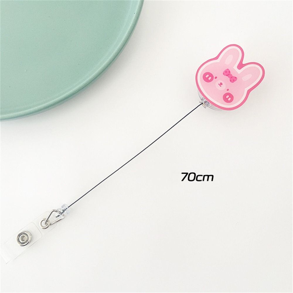 Work Card Clip Bear Rabbit ID Card Clips Name Card Holder Nurse Badge Holder Retractable Badge Reel