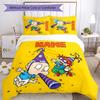 3pcs Custom Name Rugrats Bedding Set Duvet Cover Closure Includes 1 Duvet Cover & 2 Pillowcases for All Seasons Bedroom Decor