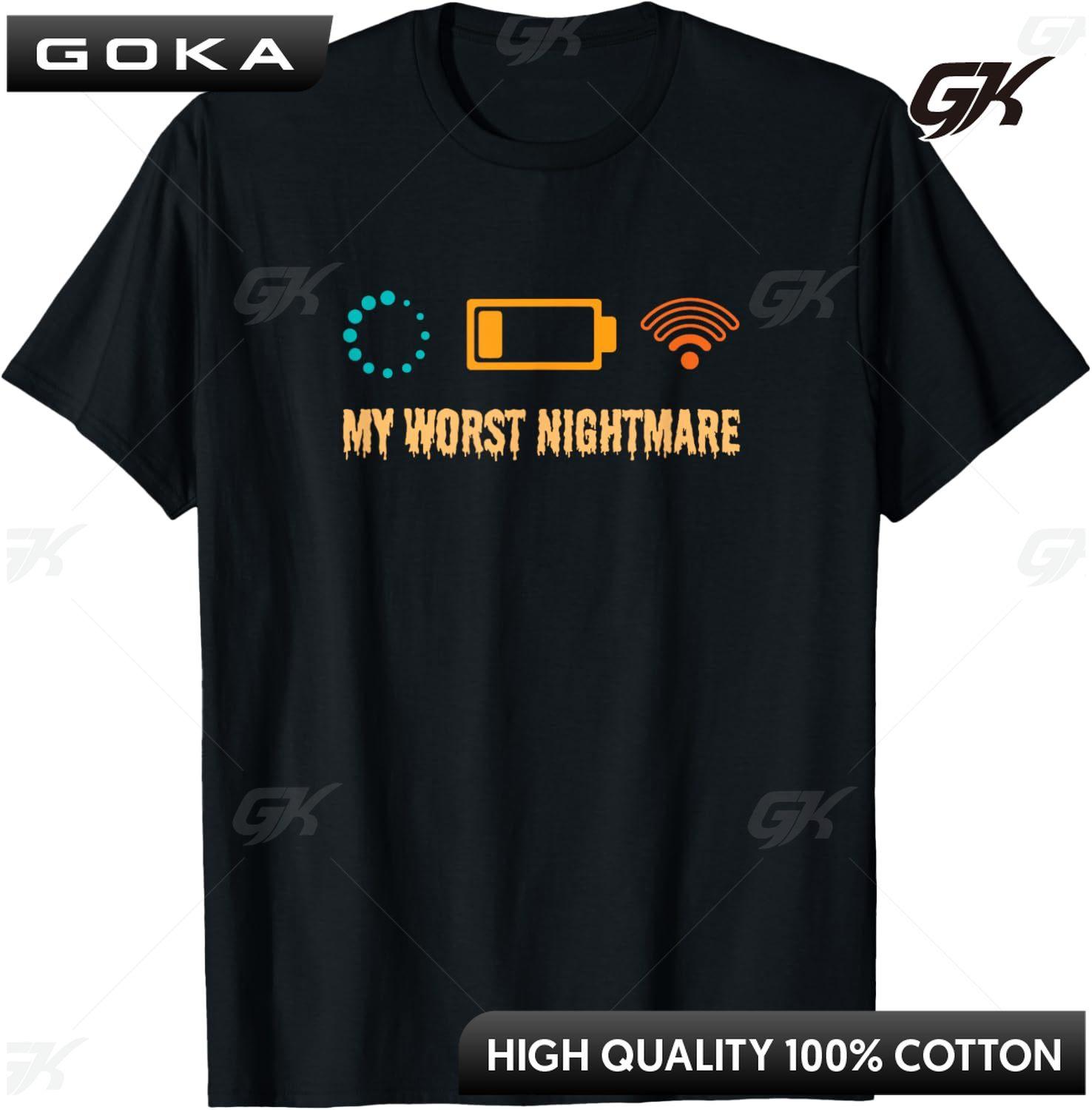 My Worst Nightmare Funny Gifts for Gamers Printed Graphic TShirt Casual Fashion Round Short Sleeved Tops Ropa De Hombre S