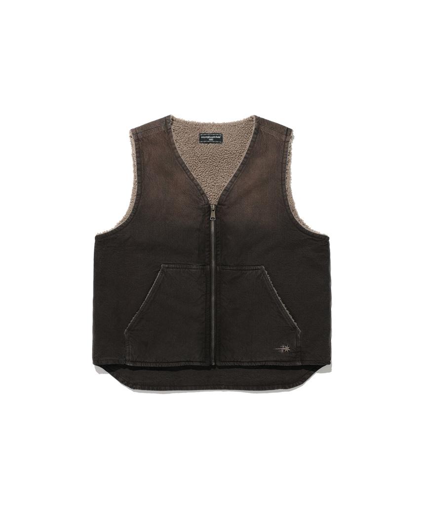 Niceghostclub Cotton Washed Vest_Brown(Ng2Dfub990A)