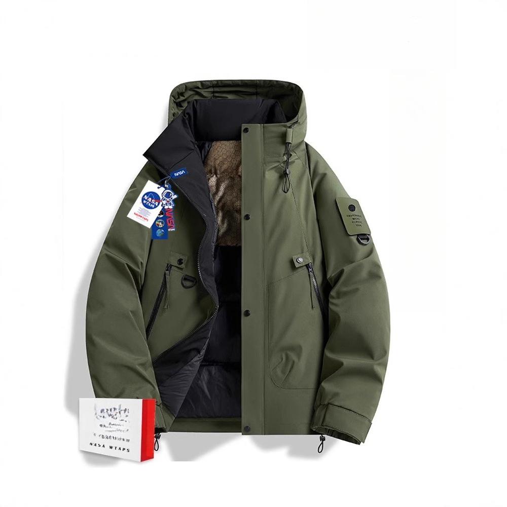 Men's Cotton-padded Jackets Winter Thickened Warm Down Jackets Loose and Casual Cotton-padded Jackets Outdoor Windbreakers