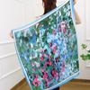 Silk-Feel 90x90 Women's Korean Style Spring/Summer Versatile Printed Square Scarf
