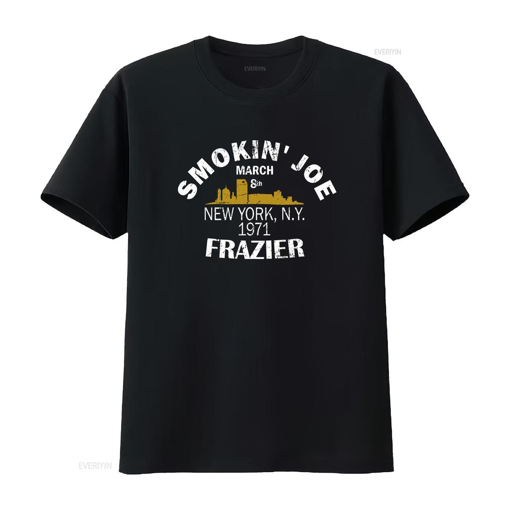 Joe Frazier Active T Shirt Logo Mens Black Funny Size S to 5XL vintage Washed Unisex Breathable designer clothes