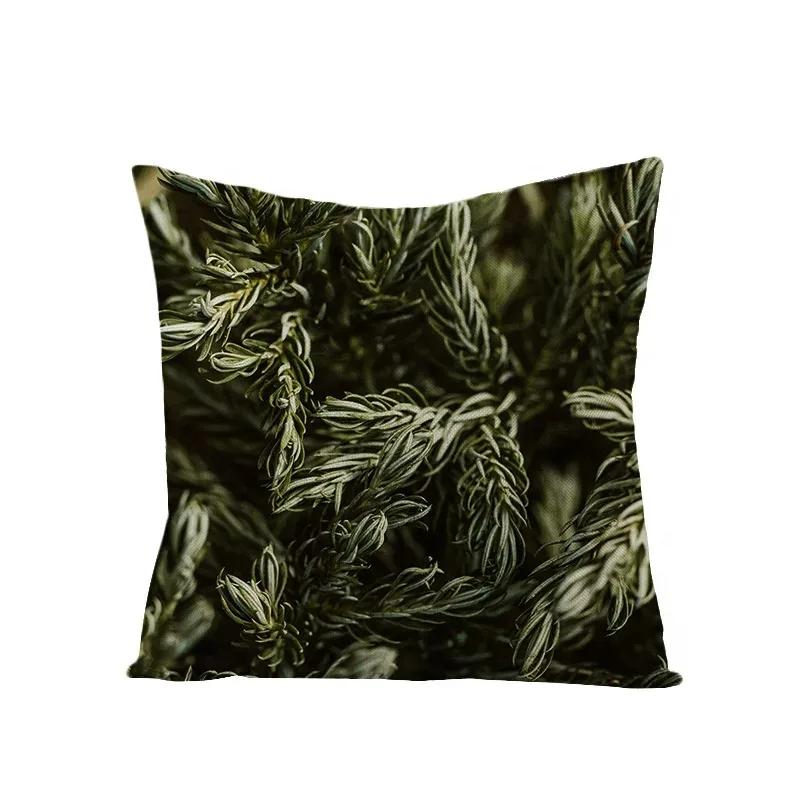 Plant Leaf Pillow Cover Bedroom Room Home Decoration Office Seat Living Room Sofa Cushion Cover 45X45Cm