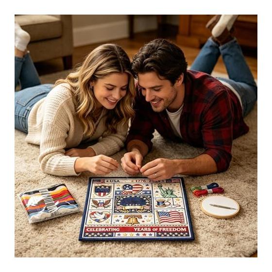 Embroidery Kit, Art Craft Sewing Project Set - Embroidery Practice Kit | For Families, Friends, Colleagues, Enthusiasts, Hobbyists, Beginners, Men,