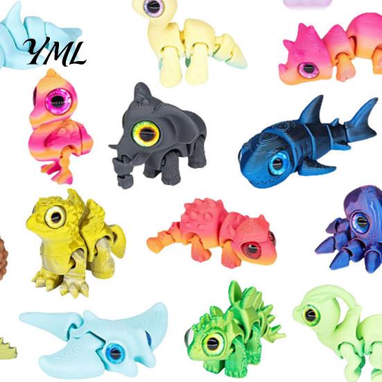 Creative Gift Ideas for Kids 3D Printed Animal Advent Calendar, 24-Day Dinosaur Ocean Land Miniature Toys Collection Figure Countdown Set, Christmas