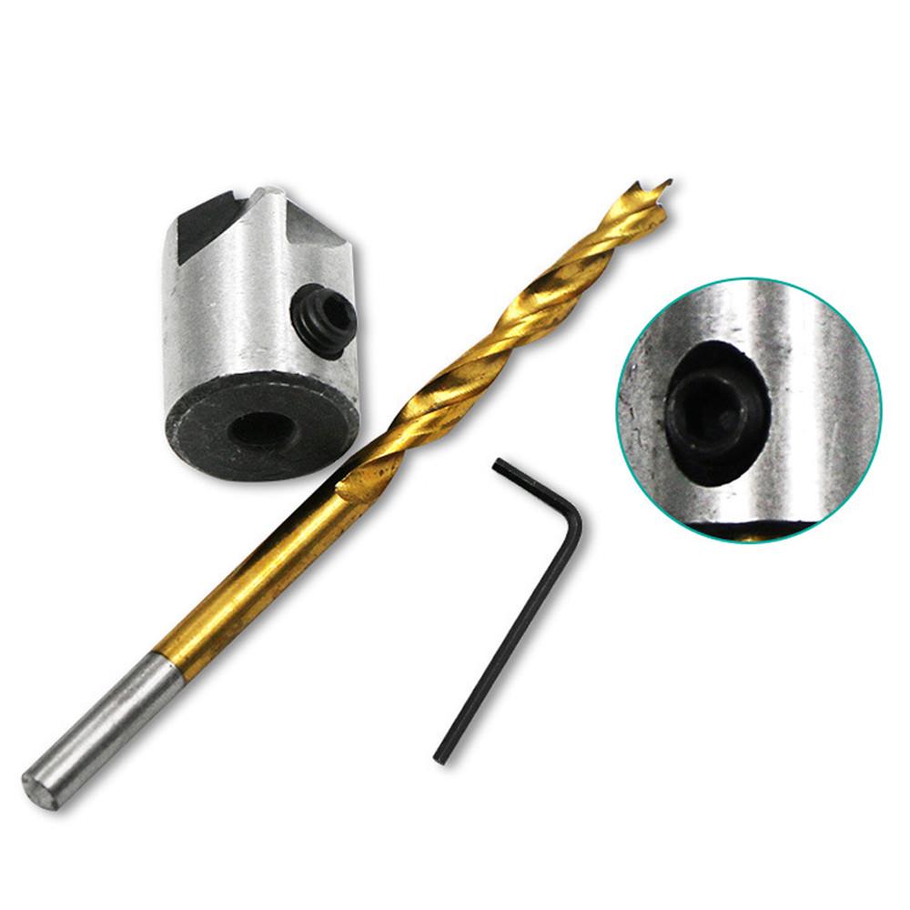 Buy Titanium HSS 5 Flute Countersink Drill Bit Set Screw Woodworking ...