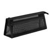 Mesh Pencil Case Compact Makeup Travel Case Large Capacity Portable Stationery Bag Transparent Nylon Organizer for School Exams