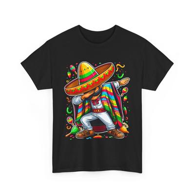 Cinco De Mayo T-shirt, Dabbende Mexicaanse Poncho Mexicaans Feest Dames Heren Shirt