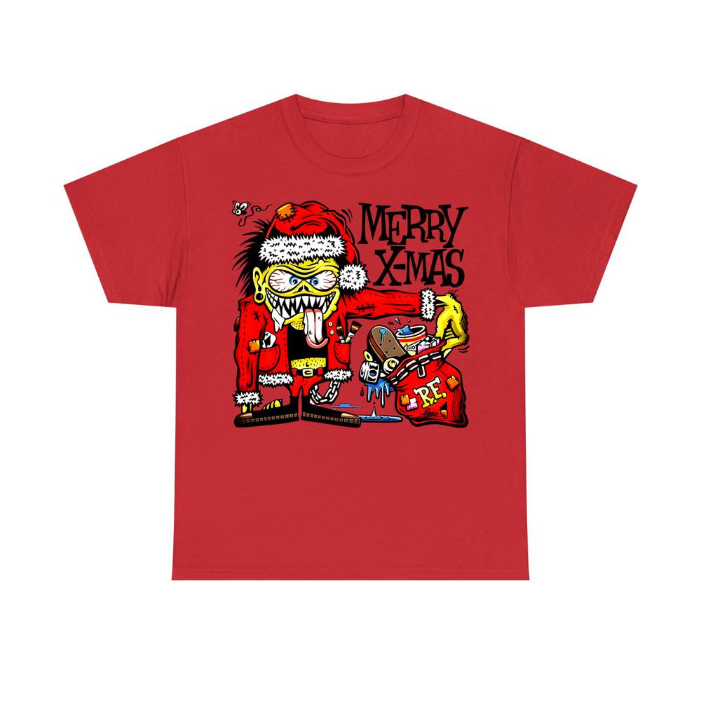 

Very Rare Ed Roth Rat Fink Xmas Tshirt Size S to 5XL UR186 Unisex T-Shirt L