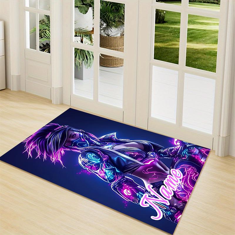 Custom Name BT21 Character Collection Carpet Rug Customizable Soft Washable Anti-Slip Home Living Room Sofa Mats Personalized Rug. 0909139