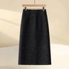 Lux Women's Sequin Tweed French-Style Wool Skirt for Autumn/Winter 2025
