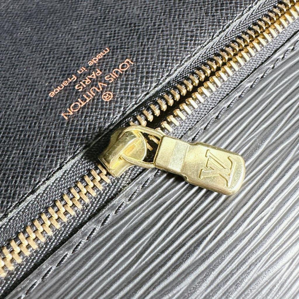 Louis Vuitton Epi Monceau Handbag Epi Leather Black Women M52792 Used