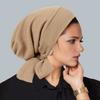 Turban Hat Lightweight Loose Fit Fully Cover Stretchy Knit Headscarf Pure Color